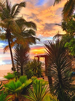 Sunrise over the Indian Ocean, seen from Boutique Hotel Matlai