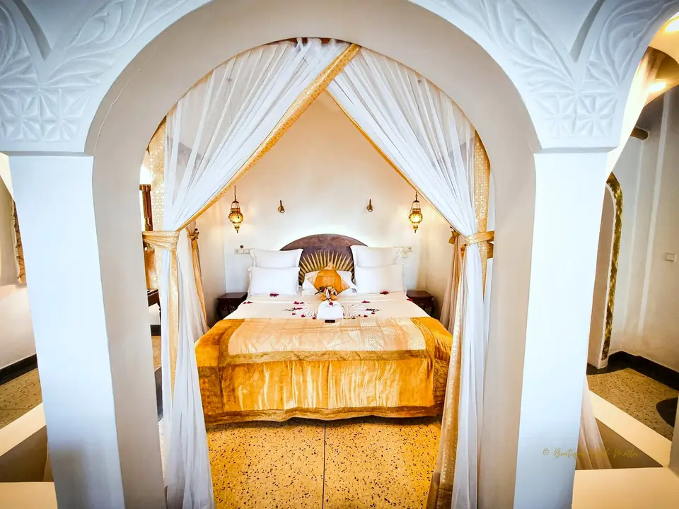 Bedroom of Room Jua at Villa Kidosho, Boutique Hotel Matlai Zanzibar.