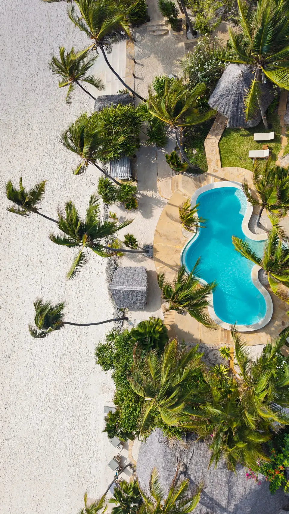 Villa Kidosho Beach & Pool – Drone View Zanzibar