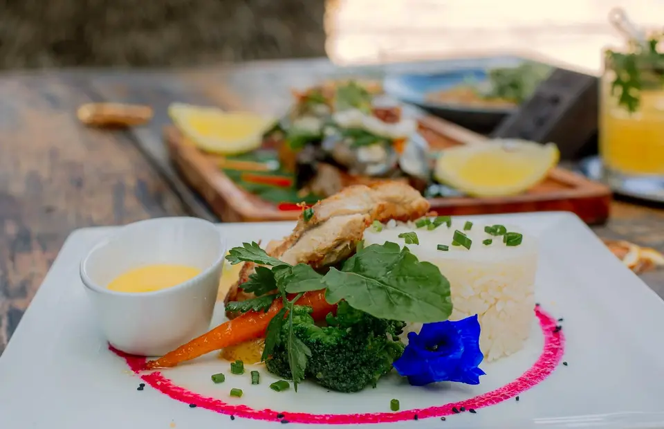 Fresh fish dish at Zatiny Restaurant, Boutique Hotel Matlai Zanzibar, served directly from the ocean.