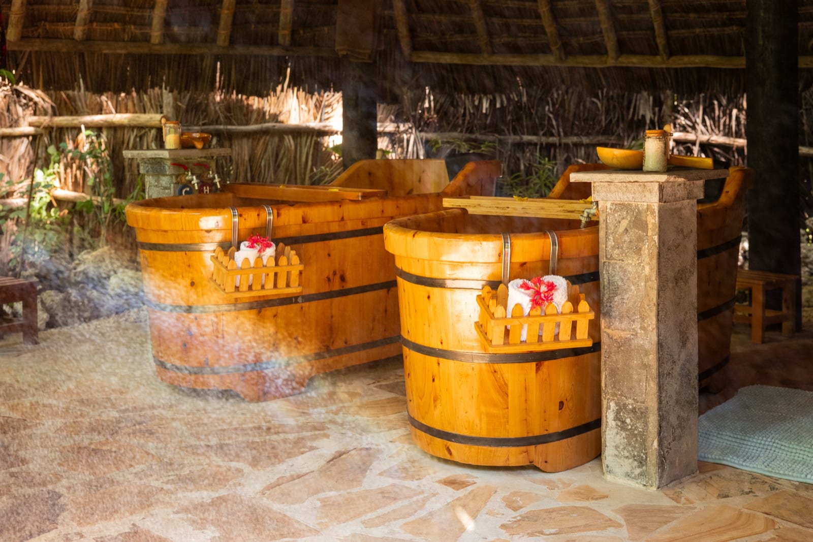 Massage pavilion of Bustani Spa in the Matlai garden
